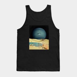 Summer Memories - Space Aesthetic Collage, Retro Futurism, Sci Fi Tank Top